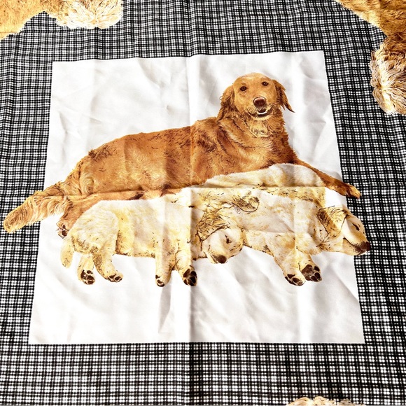 Vintage SYMPHONY SCARFS Dog Print Collectible Square Scarf—OS - Picture 2 of 13
